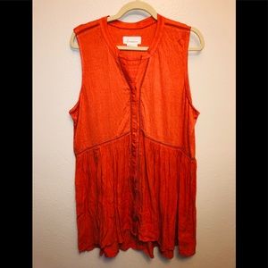 NWOT Anthropologie Flowy Sleeveless Tunic in Large